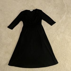 Merone Black Faux wrap dress S